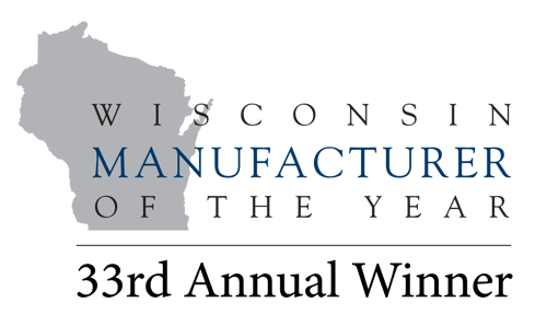 Logo for the 33rd Annual Winner for Wisconsin Manufacturer of the Year