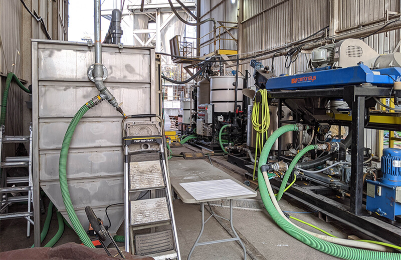 A CalPrex pilot test at in industrial facility.